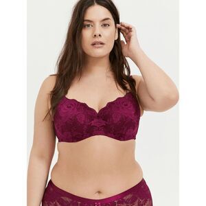 Torrid Full-Coverage Balconette Lightly Lined Exploded Floral Lace 360 Back Smoo